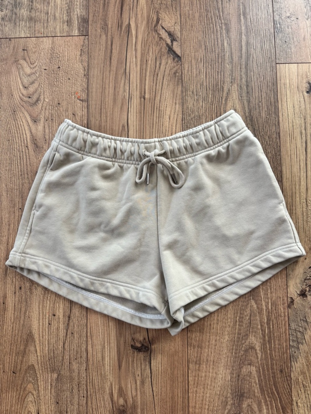 Athleta Tan Drawstring Terry Shorts